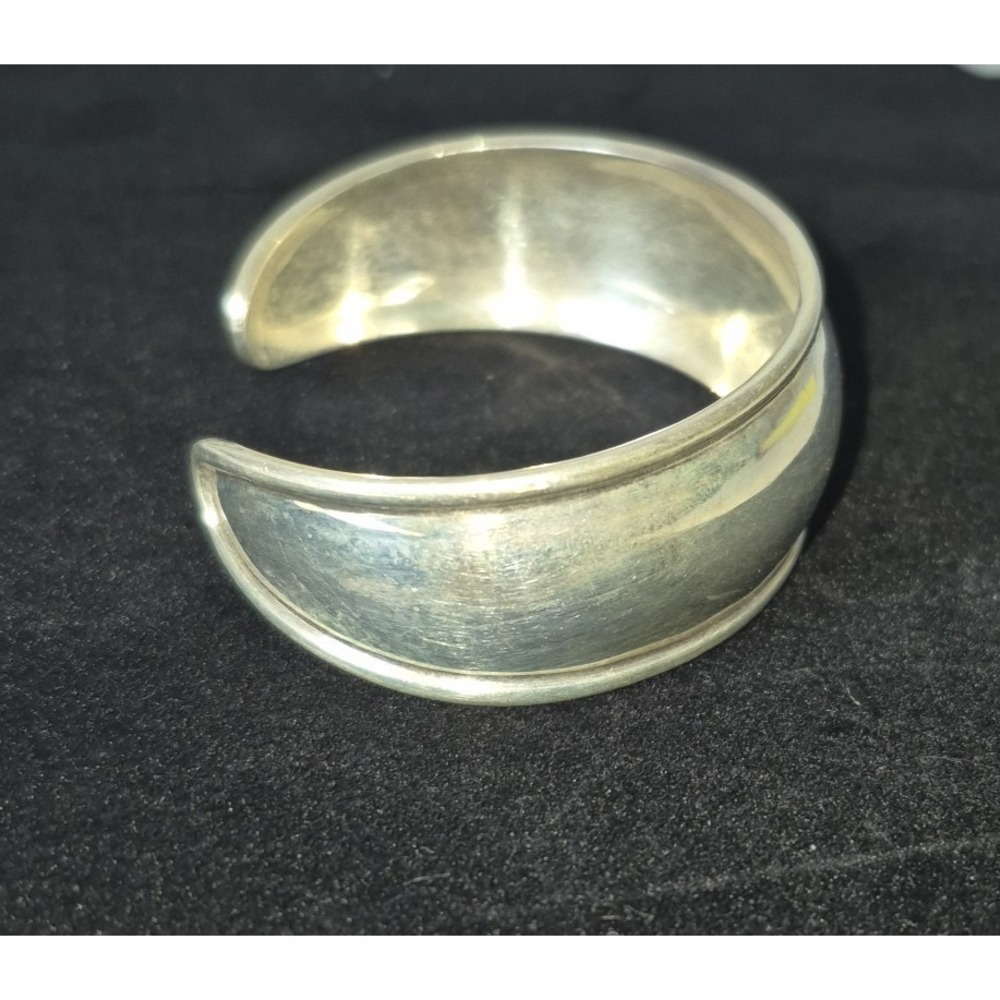Sterling Silver 925 Thai Stamped Cuff Bracelet 20 grams - Picture 2 of 7